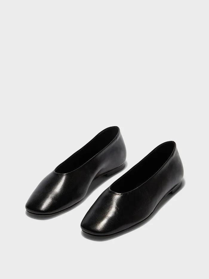 Women Aeyde KIRSTEN Black Ballet Flat Aeyde Flats