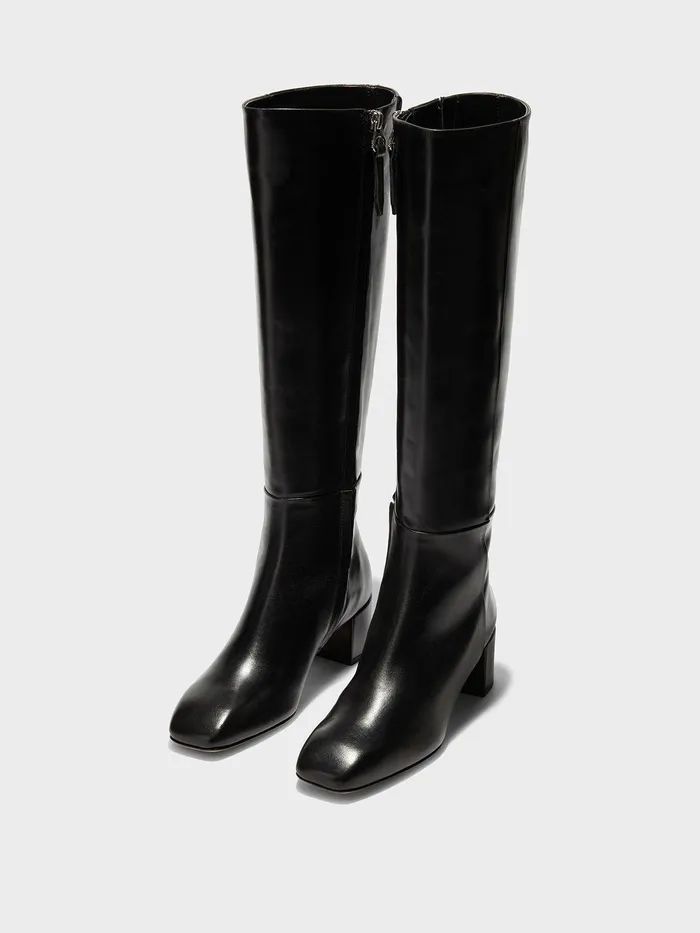 Women Aeyde LAURA Black KneeHigh Boot Aeyde KneeHigh Boots