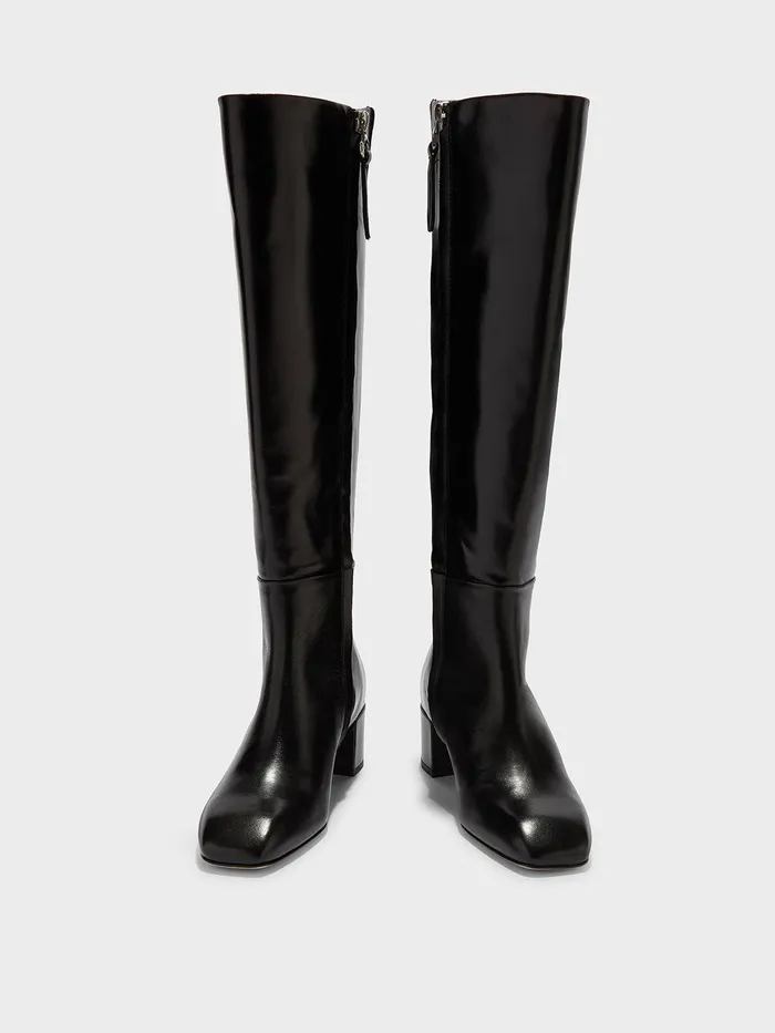 Women Aeyde LAURA Black KneeHigh Boot Aeyde KneeHigh Boots