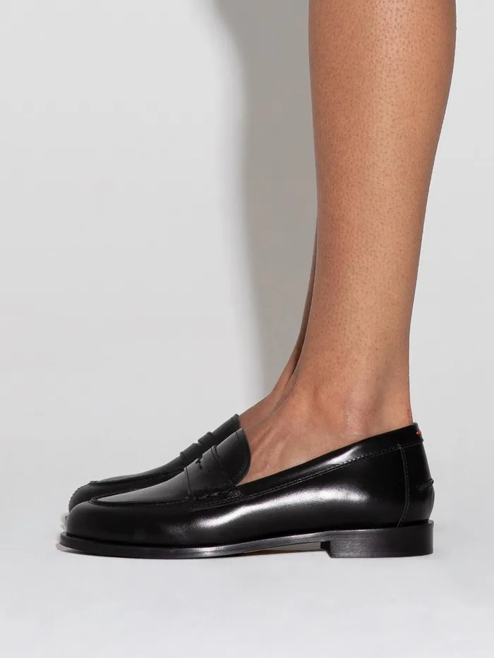 Women Aeyde OSCAR Black Penny Loafer Aeyde Loafers