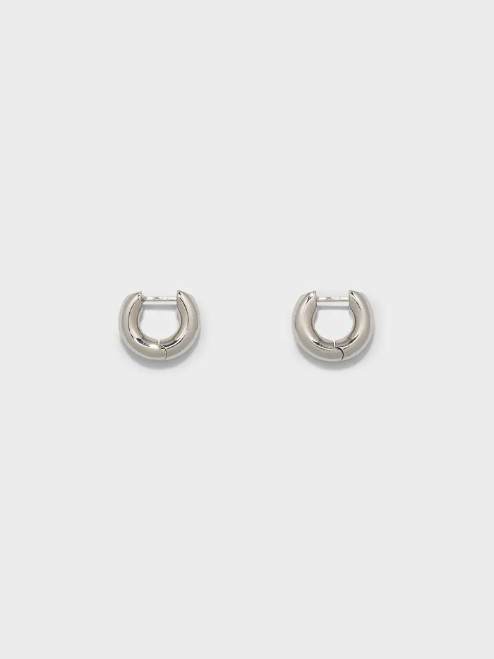 Women Alaya Small PalladiumPlated Hoop Earrings Aeyde Earrings
