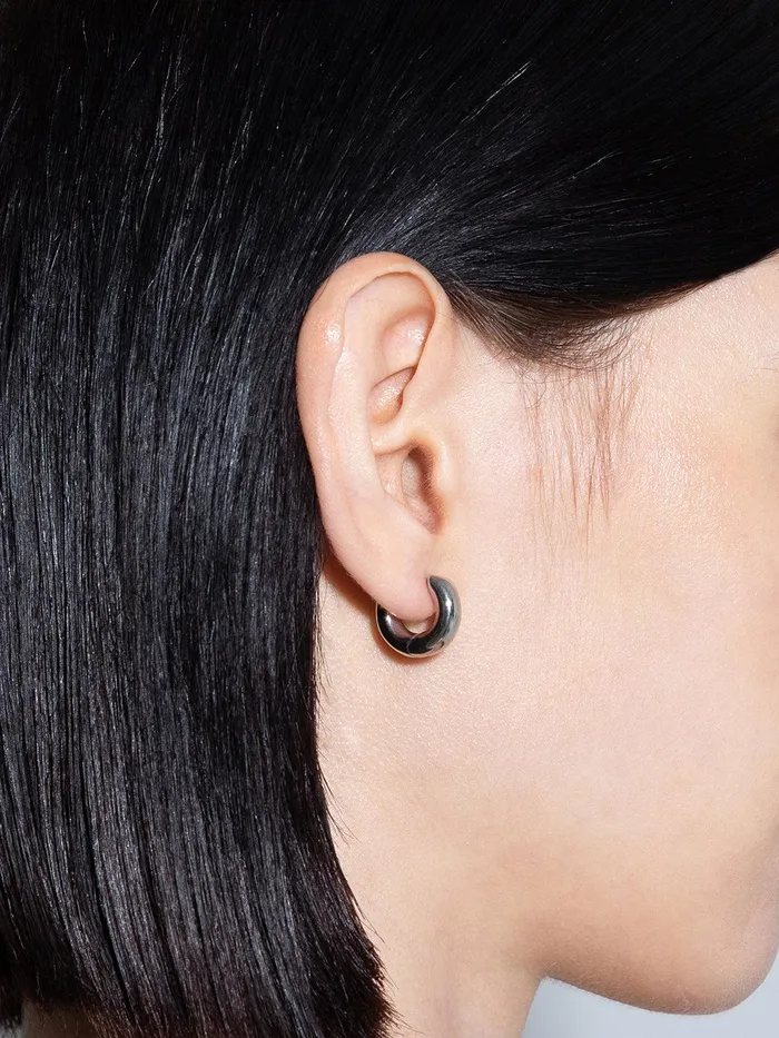 Women Alaya Small PalladiumPlated Hoop Earrings Aeyde Earrings
