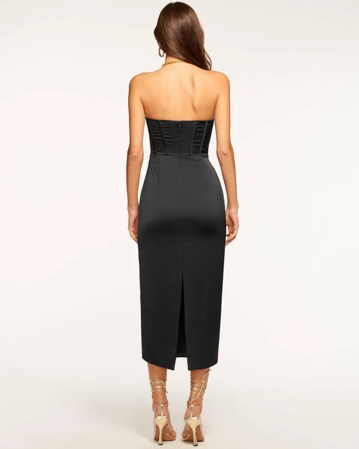 Women Alianna Strapless Midi Dress Soiree Red Ramy Brook Dresses Women Alianna Strapless Midi Dress Soiree Red Ramy Brook Dresses
