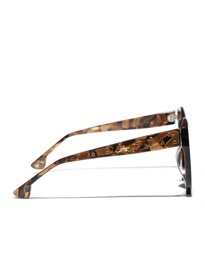 Women Alice Olivia Downing Sunglasses Bronze Quartz