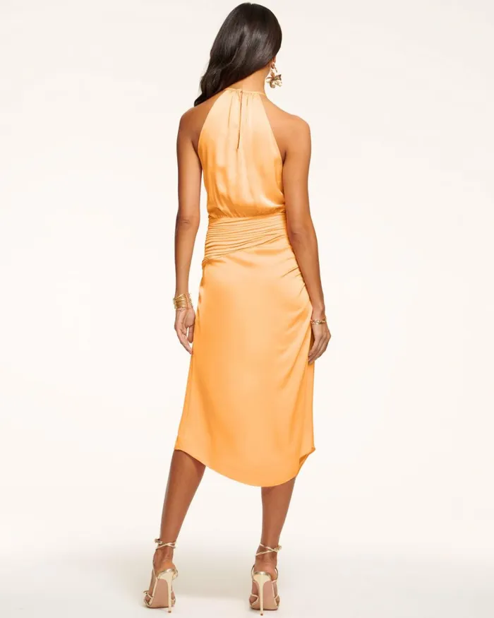 Women Amanda Ruched Midi Dress Black Ramy Brook Dresses Women Amanda Ruched Midi Dress Black Ramy Brook Dresses