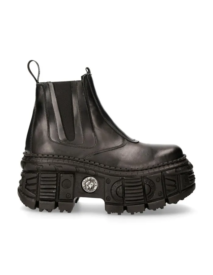 Women Ankle Boot Black Tank MWall049C2 New Rock Platform Women Ankle Boot Black Tank MWall049C2 New Rock Platform