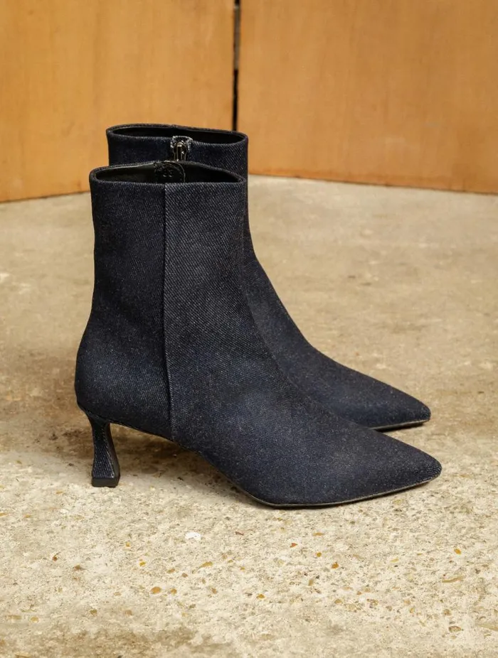Women Ankle Boots Bobbies Audrey Raw Denim