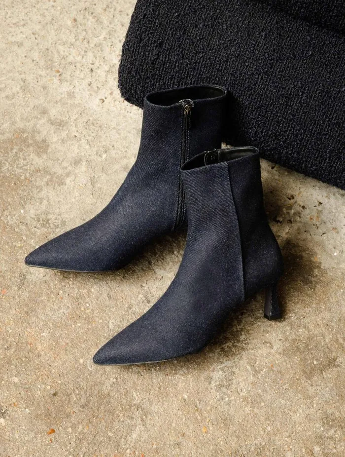 Women Ankle Boots Bobbies Audrey Raw Denim Women Ankle Boots Bobbies Audrey Raw Denim