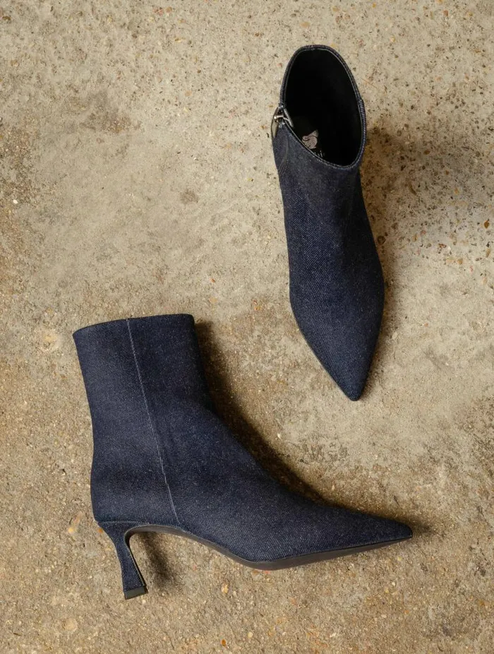 Women Ankle Boots Bobbies Audrey Raw Denim Women Ankle Boots Bobbies Audrey Raw Denim