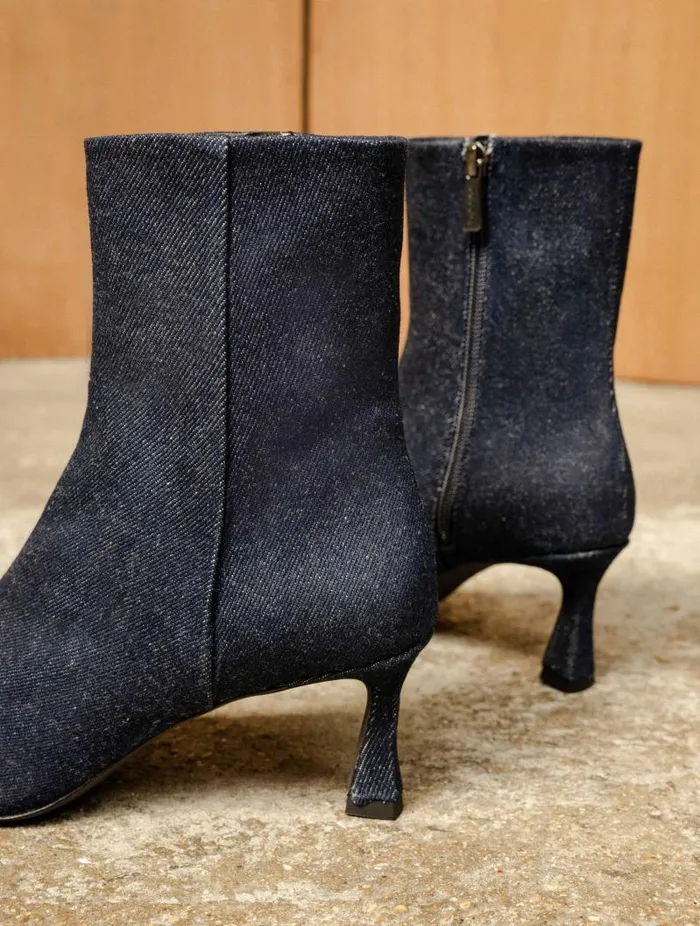 Women Ankle Boots Bobbies Audrey Raw Denim Women Ankle Boots Bobbies Audrey Raw Denim