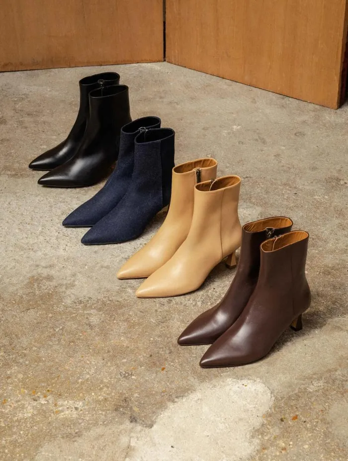 Women Ankle Boots Bobbies Audrey Raw Denim Women Ankle Boots Bobbies Audrey Raw Denim