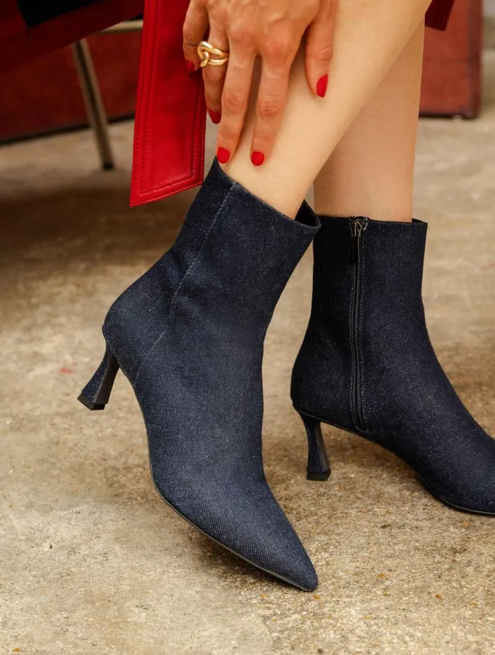 Women Ankle Boots Bobbies Audrey Raw Denim Women Ankle Boots Bobbies Audrey Raw Denim