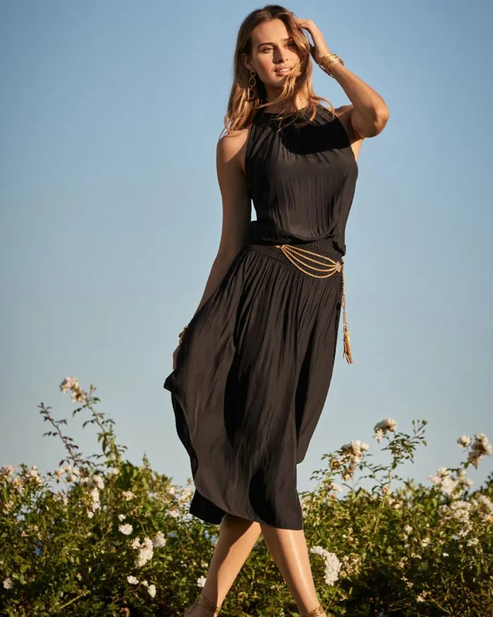 Women Audrey Smocked Midi Dress Black Ramy Brook Dresses Women Audrey Smocked Midi Dress Black Ramy Brook Dresses