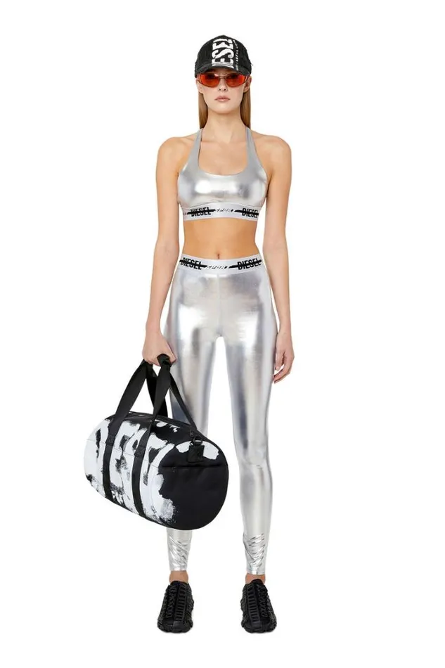 Women AwsbNelleyWt19 Silver Diesel Trousers And Shorts