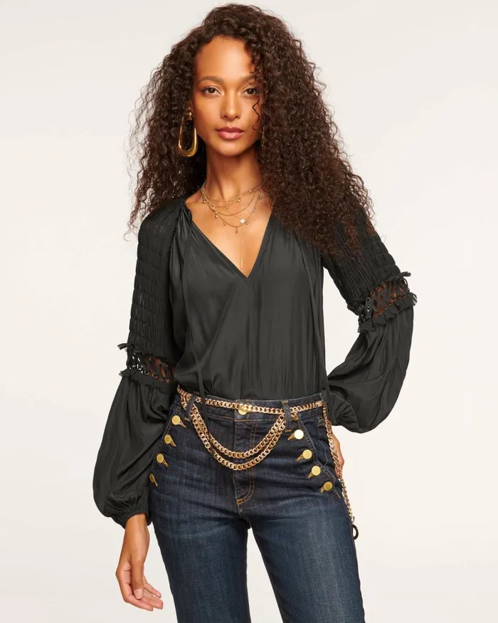 Women Ayla Embellished Blouse Cabernet Ramy Brook Tops