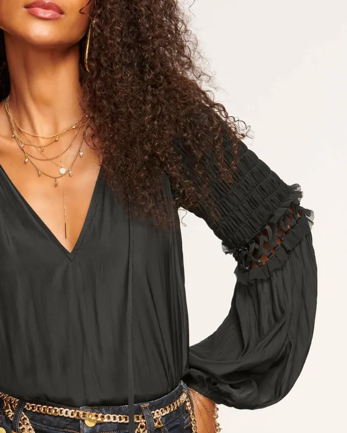 Women Ayla Embellished Blouse Cabernet Ramy Brook Tops Women Ayla Embellished Blouse Cabernet Ramy Brook Tops