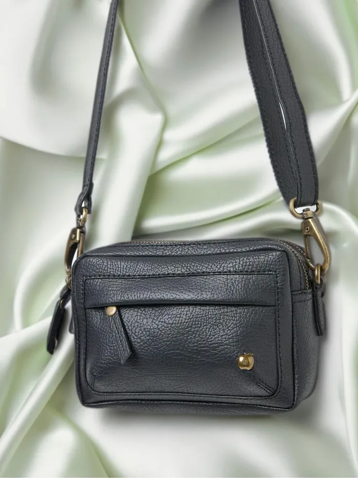 Women Bags and Purses Fat Face Braeburn Black Crossbody Bag