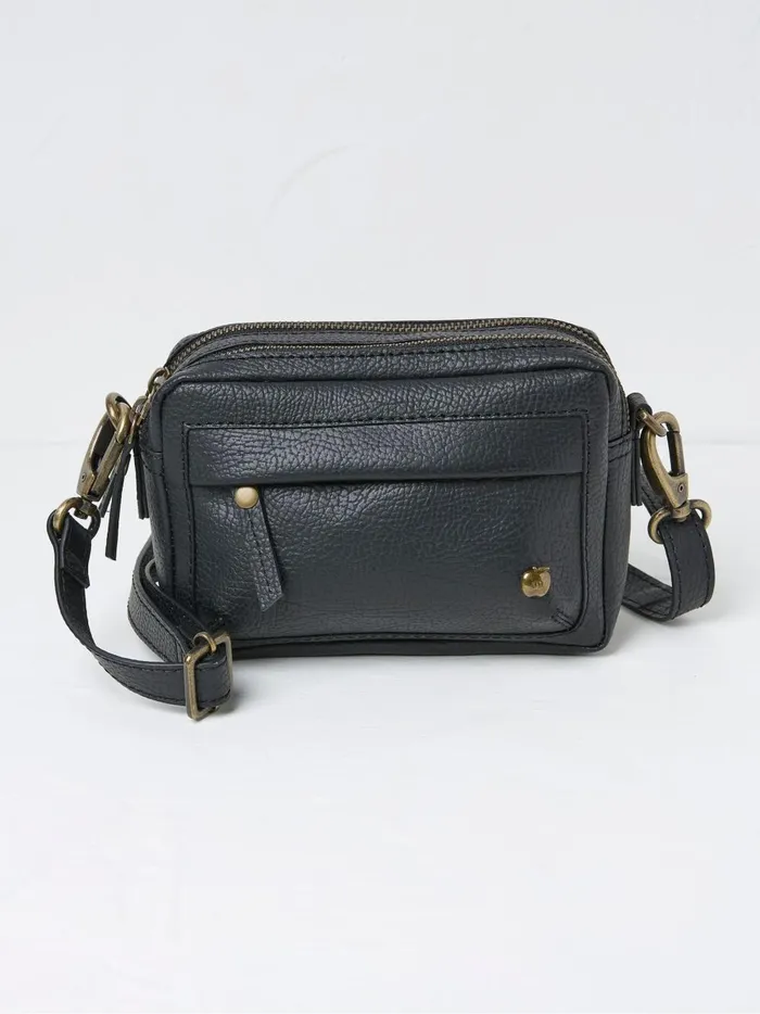 Women Bags and Purses Fat Face Braeburn Black Crossbody Bag