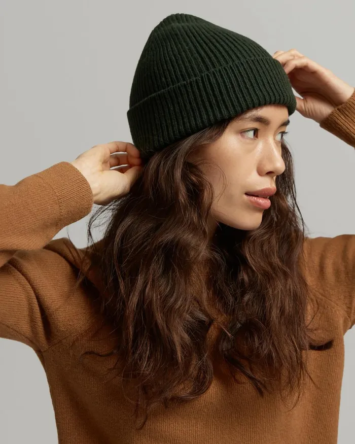 Women Beanies Colorful Standard Merino Wool Beanie Optical White