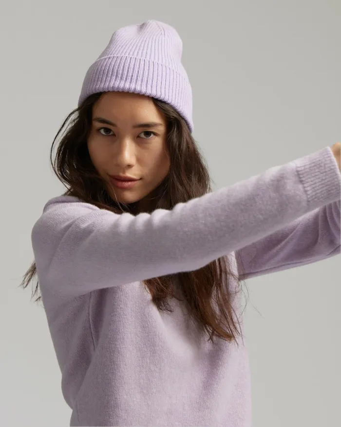Women Beanies Colorful Standard Merino Wool Beanie Optical White