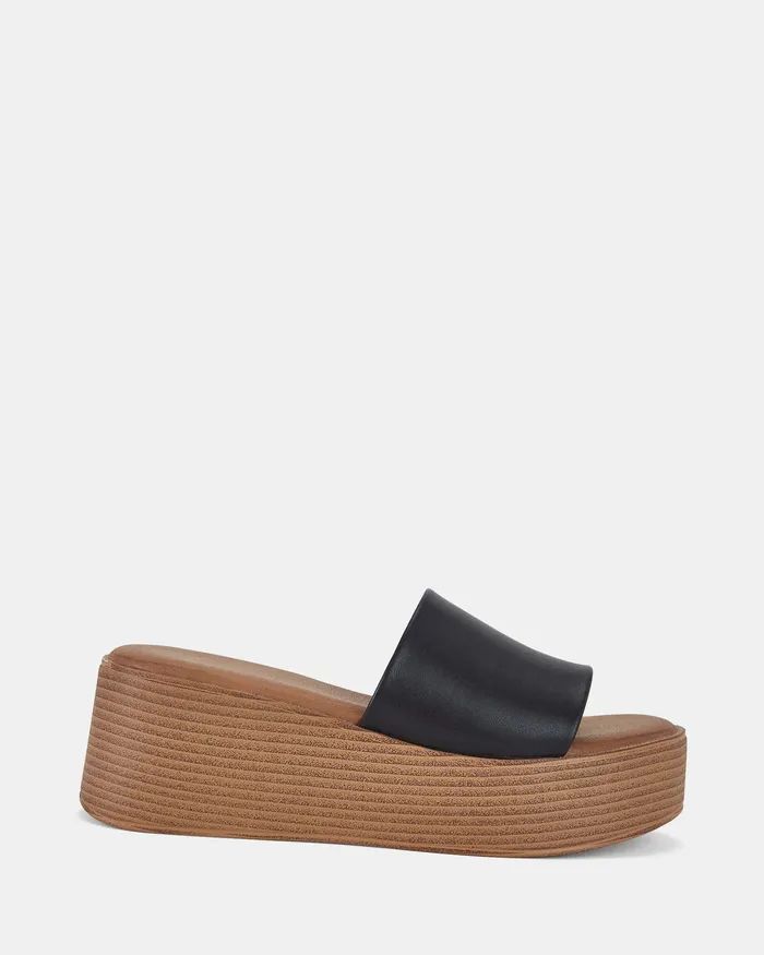 Women BENNIE BLACK Slides NOVO Shoes