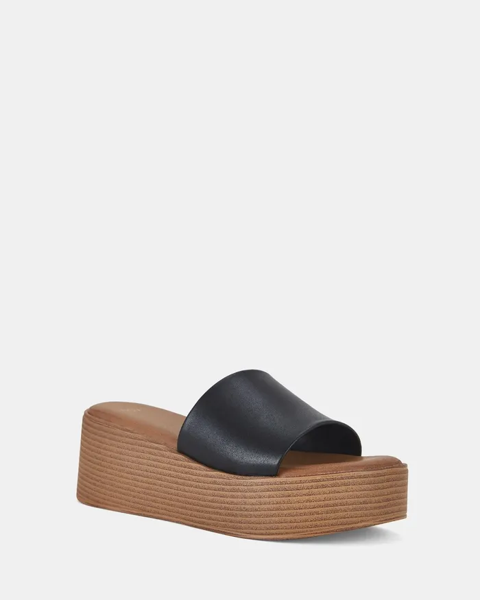 Women BENNIE BLACK Slides NOVO Shoes