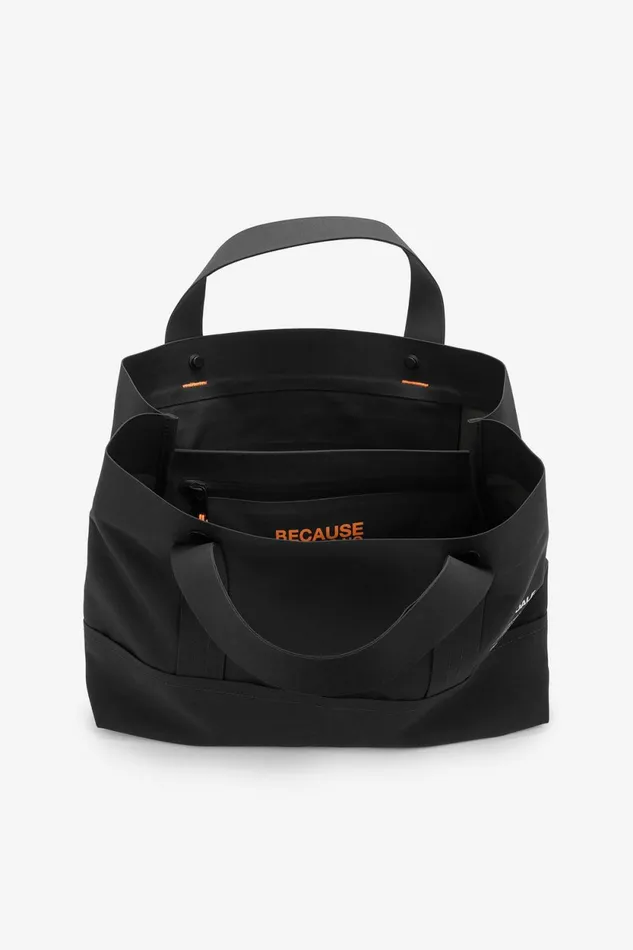 Women Black Bonded Tote Bag Ecoalf Handbags