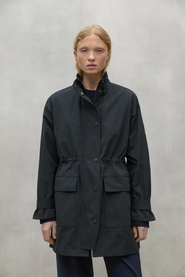 Women Black Hokai Jacket Ecoalf Coats And Jackets