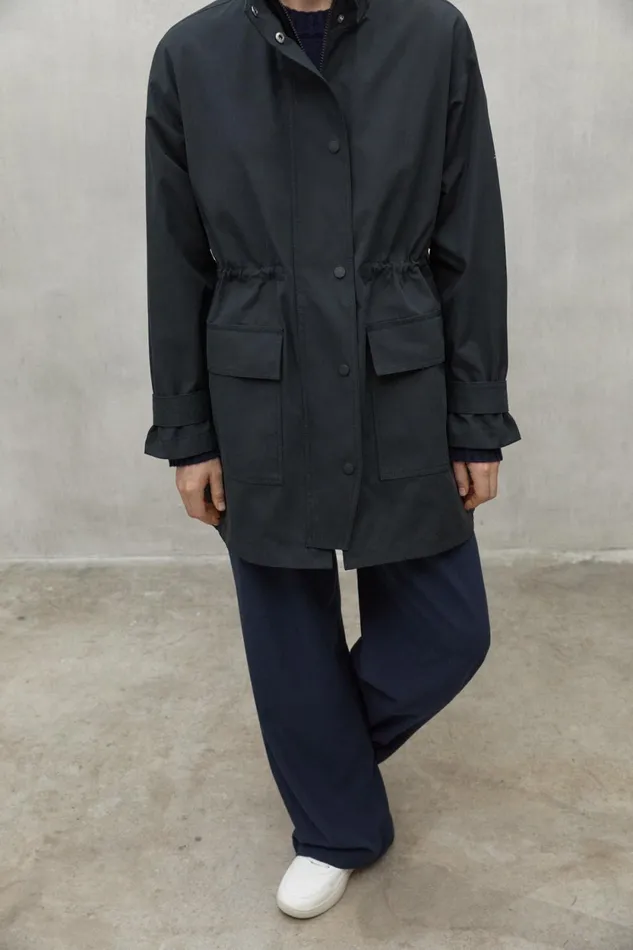 Women Black Hokai Jacket Ecoalf Coats And Jackets