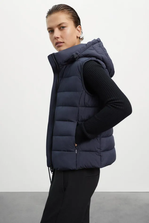 Women Blue Aoraki Vest Ecoalf Vests