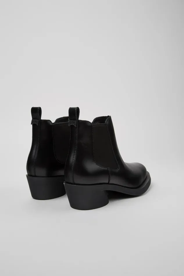 Women Bonnie Black Leather Ankle Boots Camper Ankle Boots Women Bonnie Black Leather Ankle Boots Camper Ankle Boots