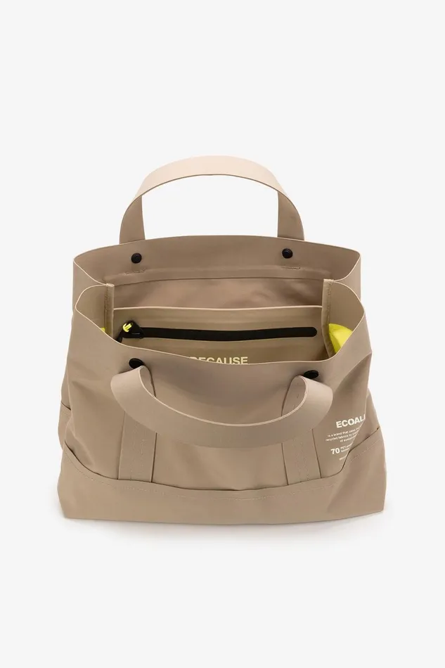 Women Brown Bonded Tote Bag Ecoalf Handbags