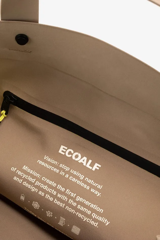 Women Brown Bonded Tote Bag Ecoalf Handbags