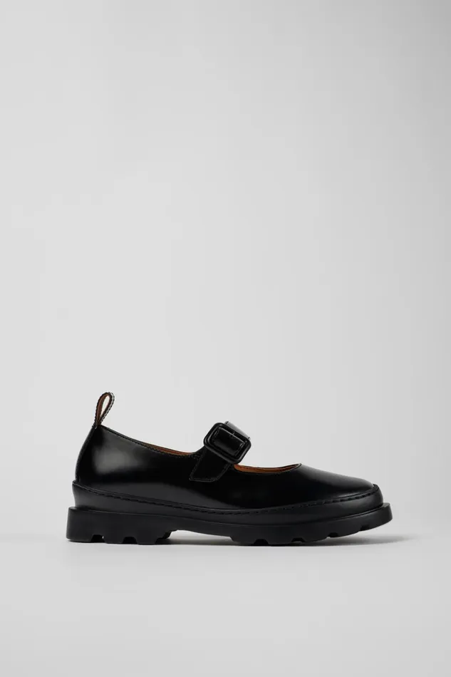 Women Brutus Black Leather Mary Jane Flats Camper Ballerinas Women Brutus Black Leather Mary Jane Flats Camper Ballerinas