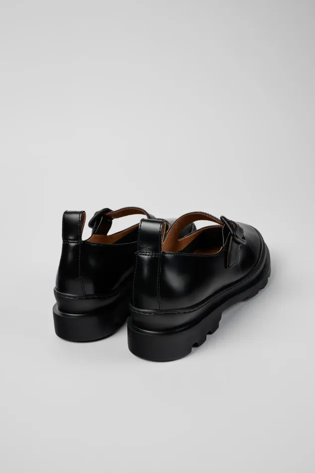 Women Brutus Black Leather Mary Jane Flats Camper Ballerinas Women Brutus Black Leather Mary Jane Flats Camper Ballerinas