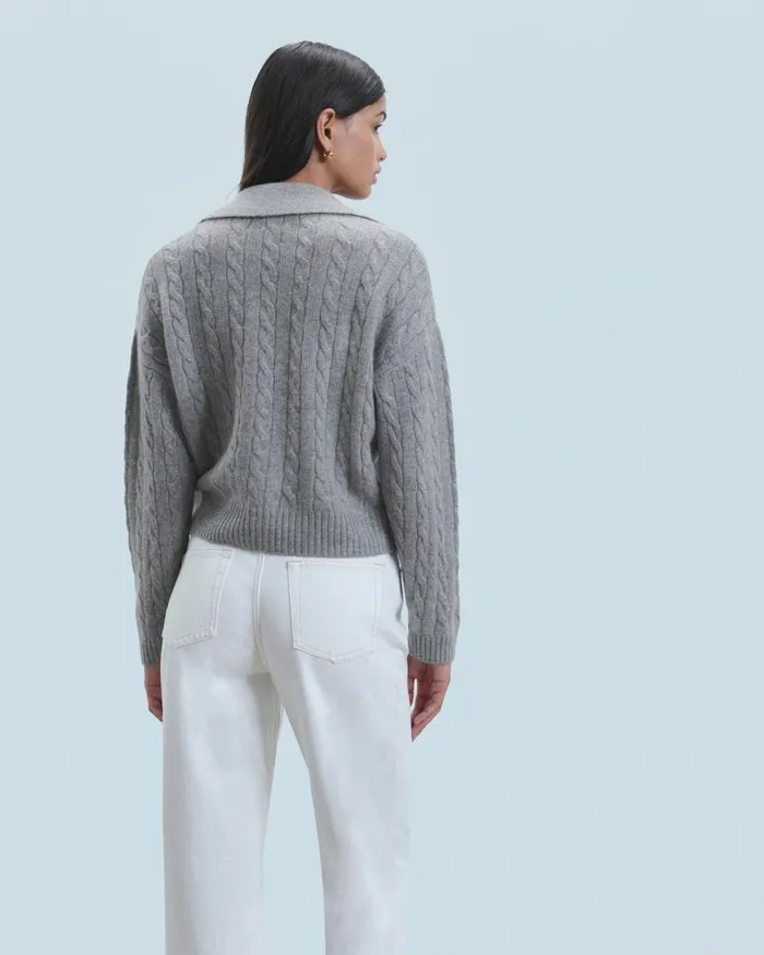 Women Cashmere Cardigans From Future Ribbed Cardigan Sweater Dark Heather Gray