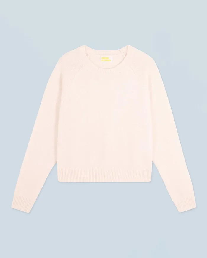 Women Cashmere Sweaters From Future Crewneck Raglan Sweater White