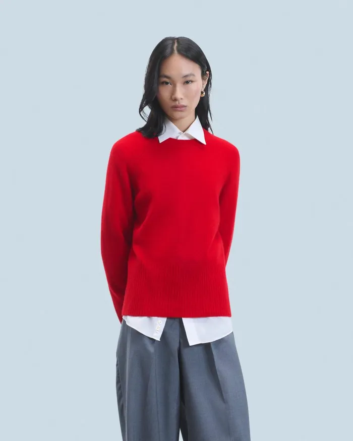 Women Cashmere Sweaters From Future Crewneck Sweater Hot Red