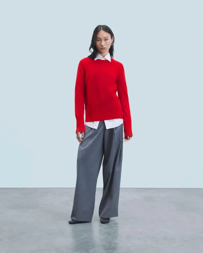 Women Cashmere Sweaters From Future Crewneck Sweater Hot Red