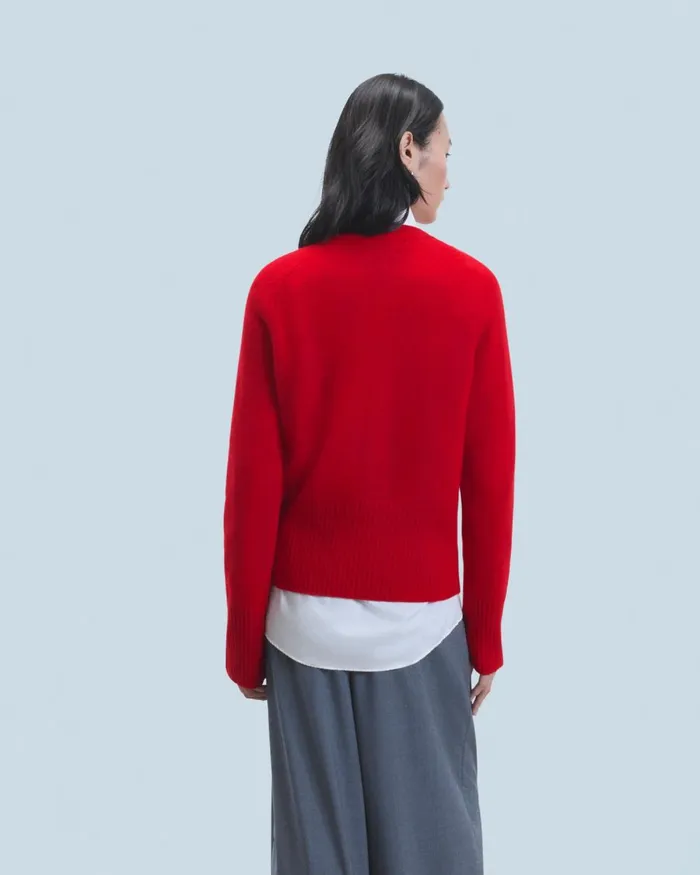 Women Cashmere Sweaters From Future Crewneck Sweater Hot Red