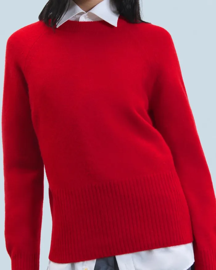 Women Cashmere Sweaters From Future Crewneck Sweater Hot Red