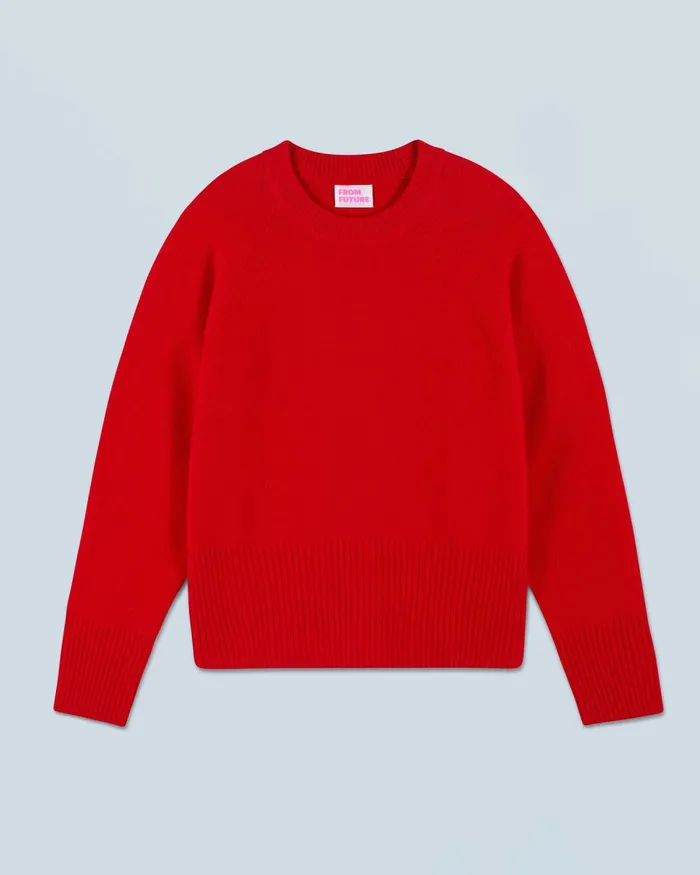Women Cashmere Sweaters From Future Crewneck Sweater Hot Red