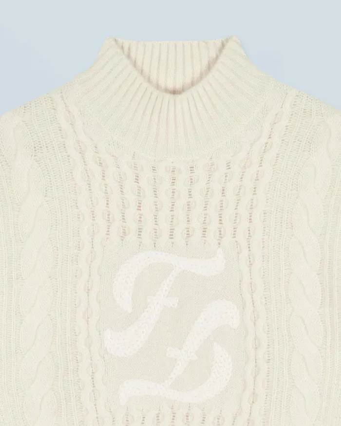 Women Cashmere Sweaters From Future Mock Neck Sweater White