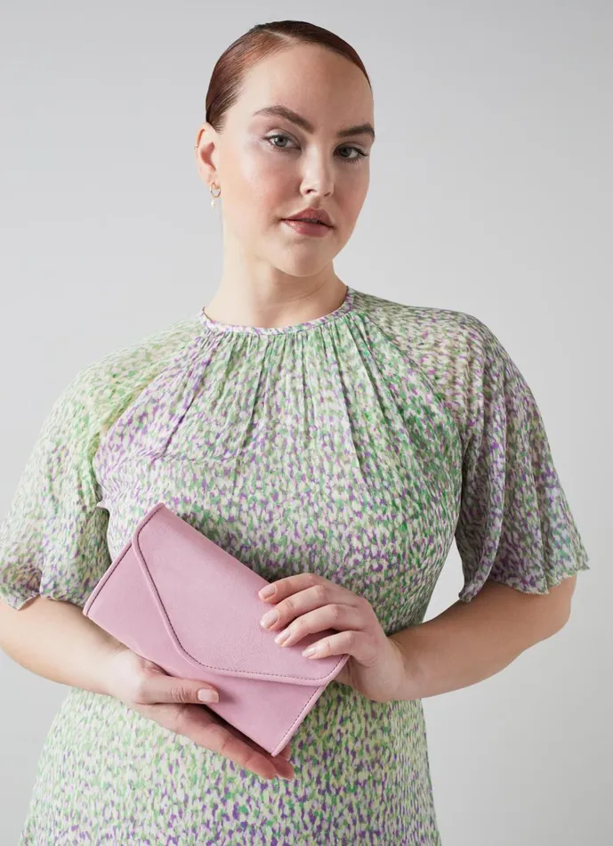 Women Clutch Bags LKBennett Dominica Lilac Suede Clutch Bag Women Clutch Bags LKBennett Dominica Lilac Suede Clutch Bag