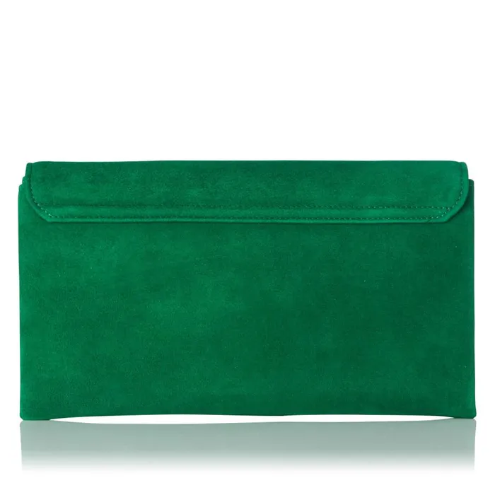 Women Clutch Bags LKBennett Dora Green Suede Envelope Clutch Women Clutch Bags LKBennett Dora Green Suede Envelope Clutch