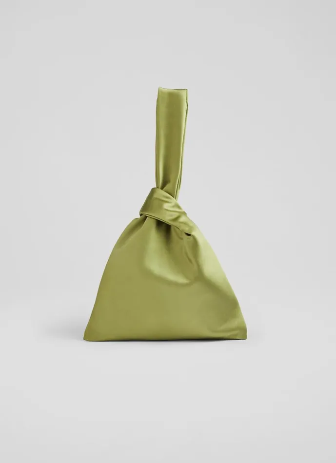 Women Clutch Bags LKBennett Taylor Green Satin Handbag Women Clutch Bags LKBennett Taylor Green Satin Handbag