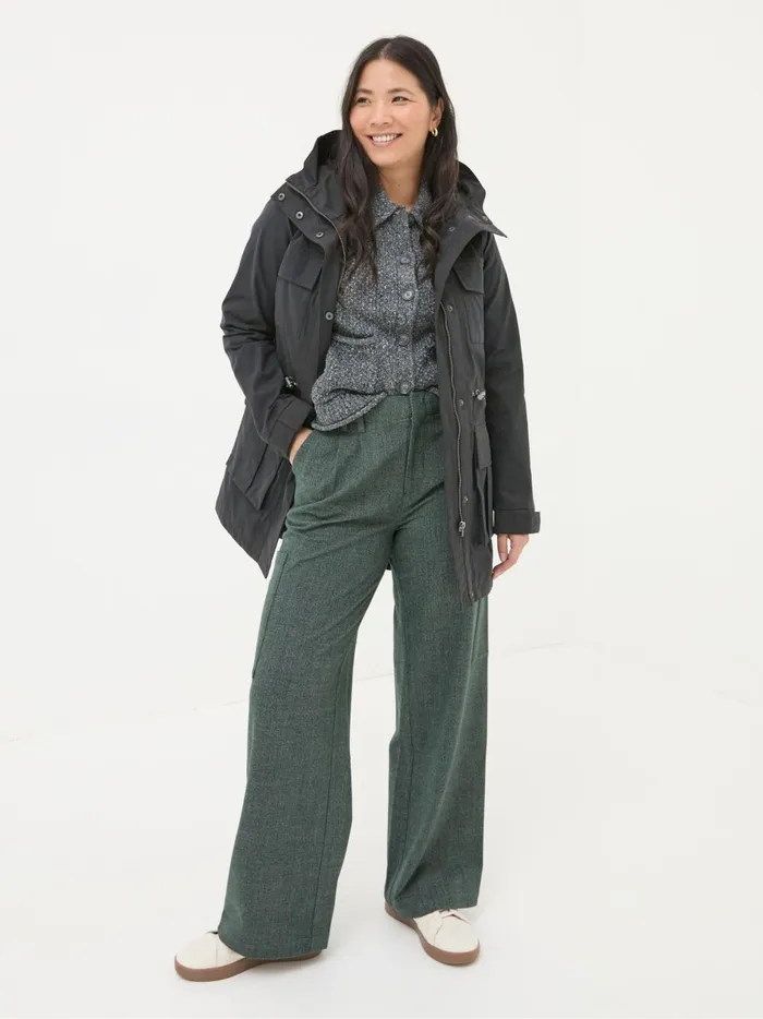 Women Coats and Jackets Fat Face Tiegan Black Waterproof Coat