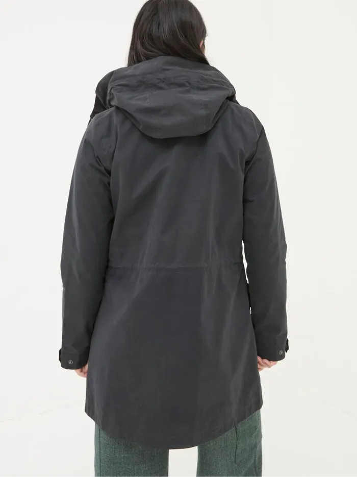 Women Coats and Jackets Fat Face Tiegan Black Waterproof Coat