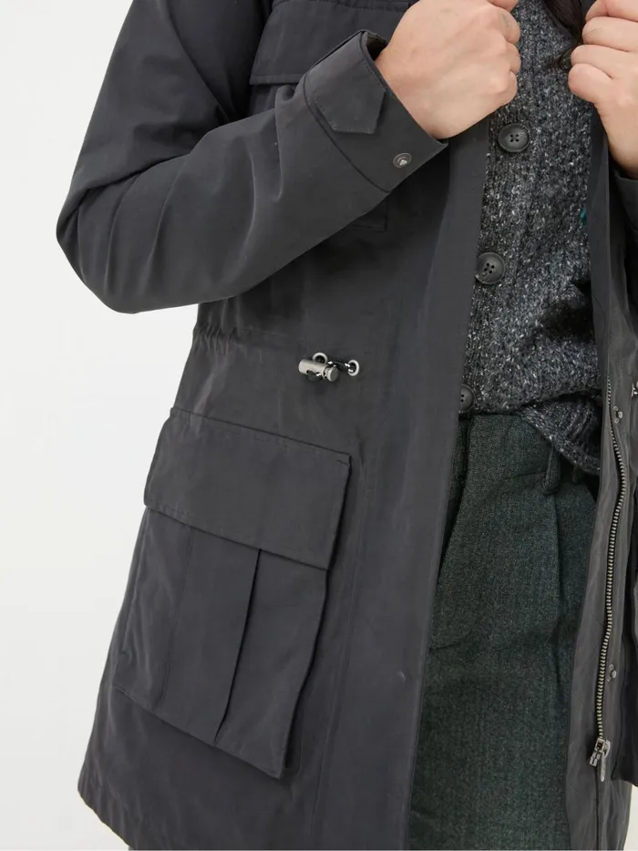 Women Coats and Jackets Fat Face Tiegan Black Waterproof Coat