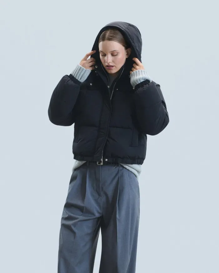 Women Coats and Jackets From Future Outerwear Craquele Down Jacket Black